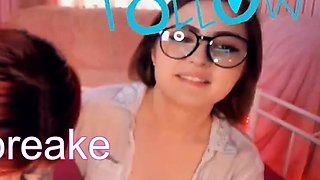 Busty amateur teen girl toying her pussy on webcam