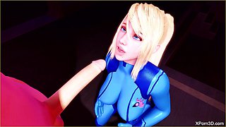 3D Porn POV Busty Blonde Gagging Blowjob