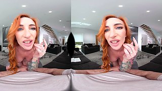 Bitch gives wam blowjob and handjob in pov scene