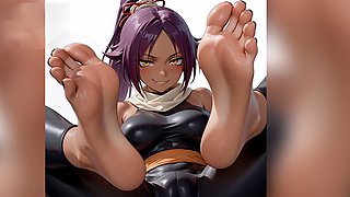 Foot worship, sole, bleach yoruichi
