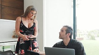 BIg boobies stepmom is going to enjoy some cheating