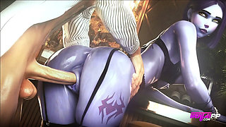 Widowmaker the Girl Boss Took Control and Rode a Hard Cock Until He Busted a Deep Creampie
