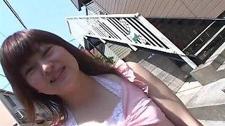 Cute Japanese Girl Giving Head in Car