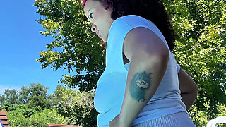 Chubby Latina Big Ass Farting by the Pool Relaxed Summer Gas Vibes