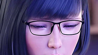 Freshwomen - Petite 18yo Asian School Girl with Glasses Fucked Doggy Style and Pussy Creampied - 3D Animated Porn Game - Part 6