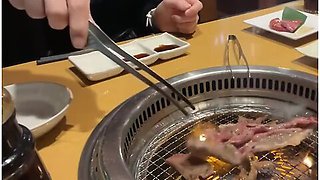 Nasty Office Worker Woman Eats Yakiniku Alone On Holidays