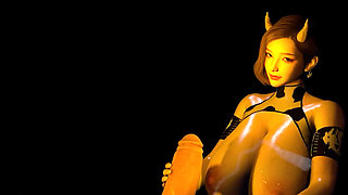 Tit Fucking A Cow Girl with Big Lactating Boobs