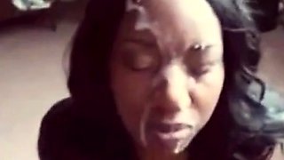 Ebony Amateur's Massive Facial