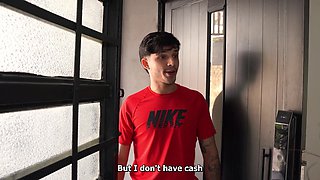 Curvy Busty Sexy Latina Chick Lets a Courier Fuck Her Instead Of Paying Him For the Delivery