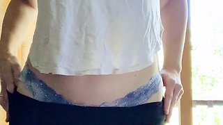 Cute curly brunette solo webcam masturbation