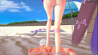 Makima Hot Ahegao Sex on the Beach - Chainsaw Man