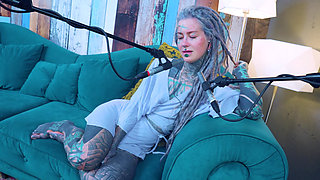 I talk about Y - YOU - ASMR podcast SFW talking goth skinny girl dreadlocks tattoo model inked girl