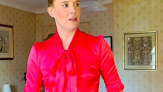 Cumshot amateur MILF suck and jerks dude in the bedroom