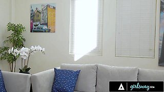 Aidra and Eliza's petite brunette xxx