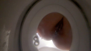 Bathroom-slave Toilet Peeking on Bellealiz Peeing and Farting