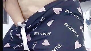 BIG ASS MEXICAN IN PAJAMAS PULLS DOWN HER PANTS AND PANTIES AND SHOWS ALL HER FAT ASS AND OPENS HER ANUS SHOWS OFF HER RICH BREASTS