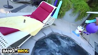 Black Bikini Babe Anya Ivy Fucks Pool Boy Hard - BangBros
