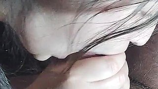 Blow Job and Creampie in the Mouth of a Korean Woman.