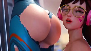 Hot 3D Hentai Lesbian Pussy Eating - Hardcore Anime Sex