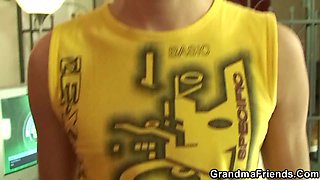 POV movie with busty mature fatty riding cock