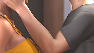 Being a Wife (v1.220p) - P15 - the Cheating Wife Makes Her Stepson’s Friend Rock-hard While Watching a Movie with Her Husband