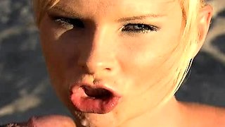 Blond amateur girlfriend outdoor hardcore