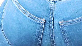 Face Crushed in Tough Jeans