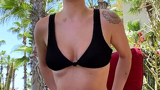 Euro amateur outdoor masturbation