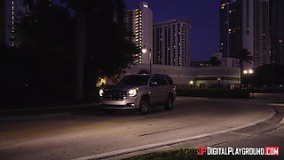 Charming Romi Rain interracial threesome sex