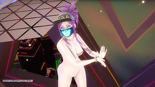[mmd] Aespa - Supernova Akali Sexy Naked Dance League of Legends Uncensored Hentai