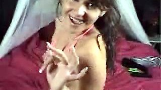 Busty brunette solo masturbation