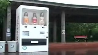 Drink girl vending machine in japan