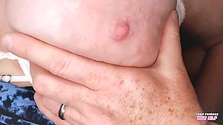 Big Tits BBW MILF Wife Plays with Her Huge Natural Tits - Amateur Homemade