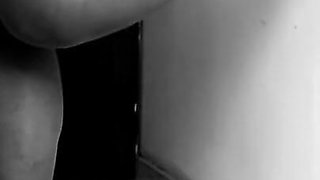 Silent Cinema and Black and White Vintage Girl Seducing You with Stockings, Dress and Heels