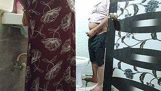 Sister-in-law Made Brother-in-law in Toilet