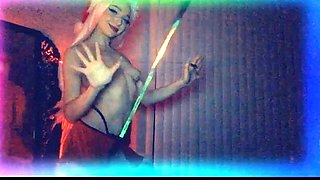 Amateur striptease and Solo masturbation