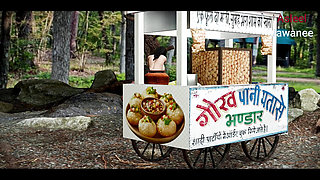 A young girl fucked by a street food snacks shopkeeper (Panipuri guy fucked young girl in the jungle)