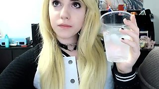 Blonde Teen Solo Masturbating On Webcam