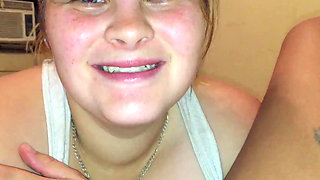 Horny Mommy sucking hard dick & swallowing every drop of cum