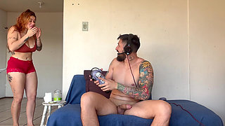 Complete - Redhead Neighbor Caught Her Neighbor Masturbating and Ended with Cumshot Inside Her Pussy!