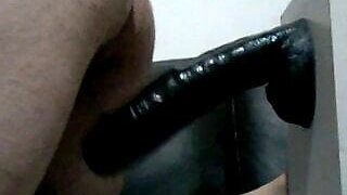 My big black dildo go deep