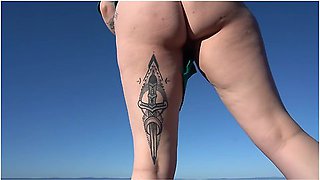 Sucking My Piss Of His Cock On A Public Beach