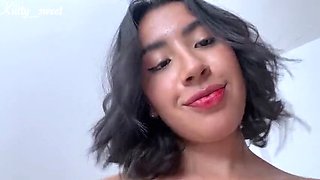 Kitty Sweet Extreme Squirting Orgasm - Huge Tits Latina Solo Fingering & Close Up Pussy