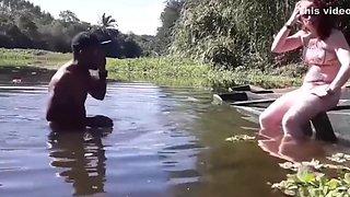 I Went Fishing With My Stepfather And He Told Me To Take A Bath In Just My Panties With Couple Sex