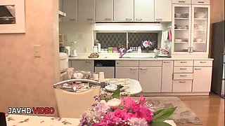 Passionate Asian babe Airi Miyazaki fucks hard then swallows cum thickly