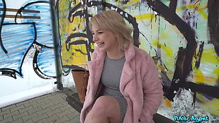Blonde Student Vaness Queen Shagged in Basement