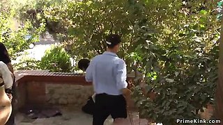 Spanish Babe Gets Wild Outdoor Public Fuck